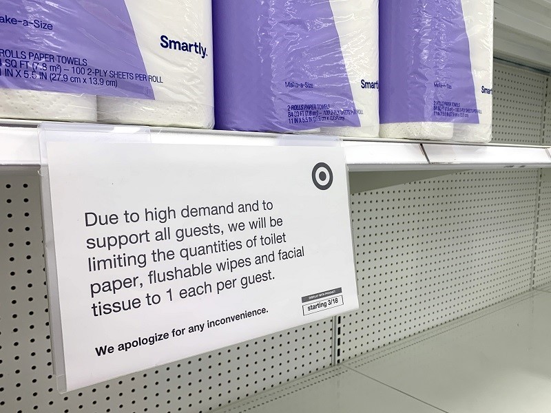 notice on limiting the quantity of toilet papers in shops